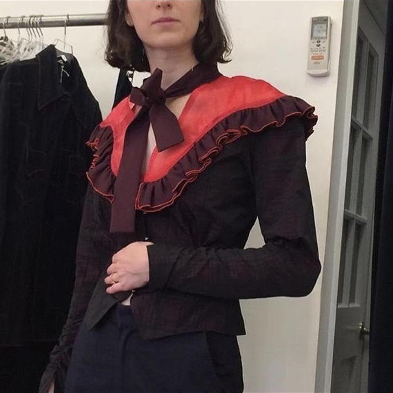 Maryam Nassir Zadeh Women's Burgundy and Red Blouse