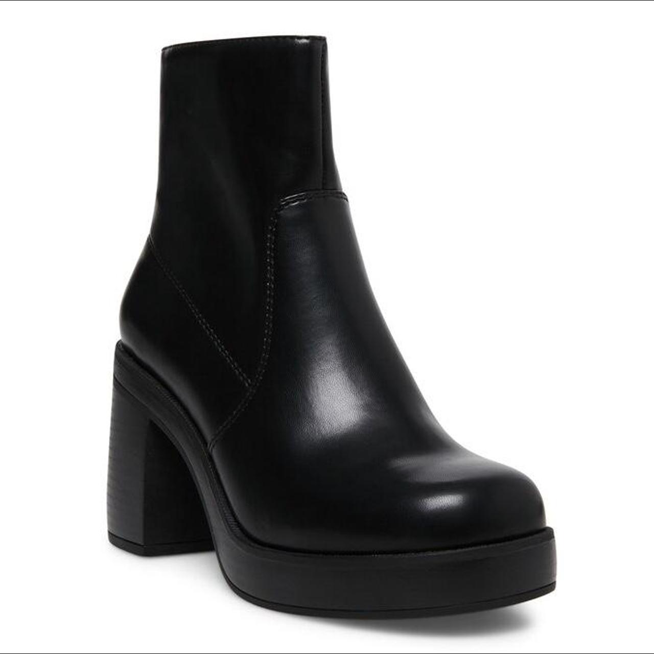 madden girl black ankle boots