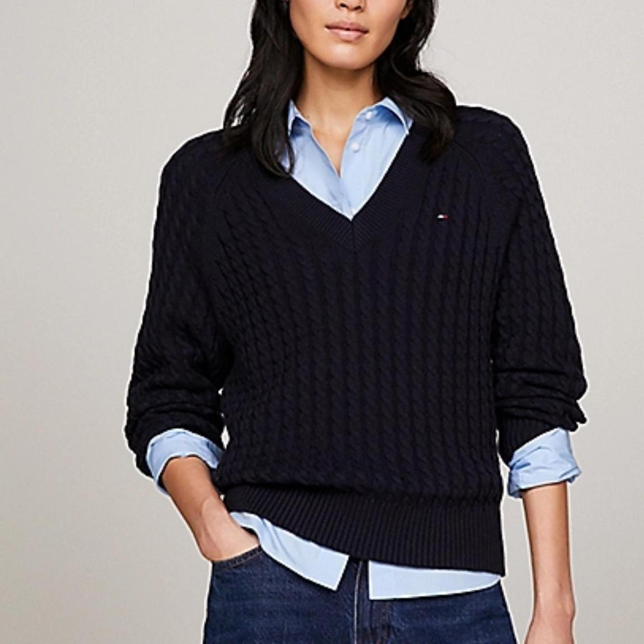 Knit Jumper Tommy Hilfiger Navy Jumper Womens TOMMY HILFIGER NAVY