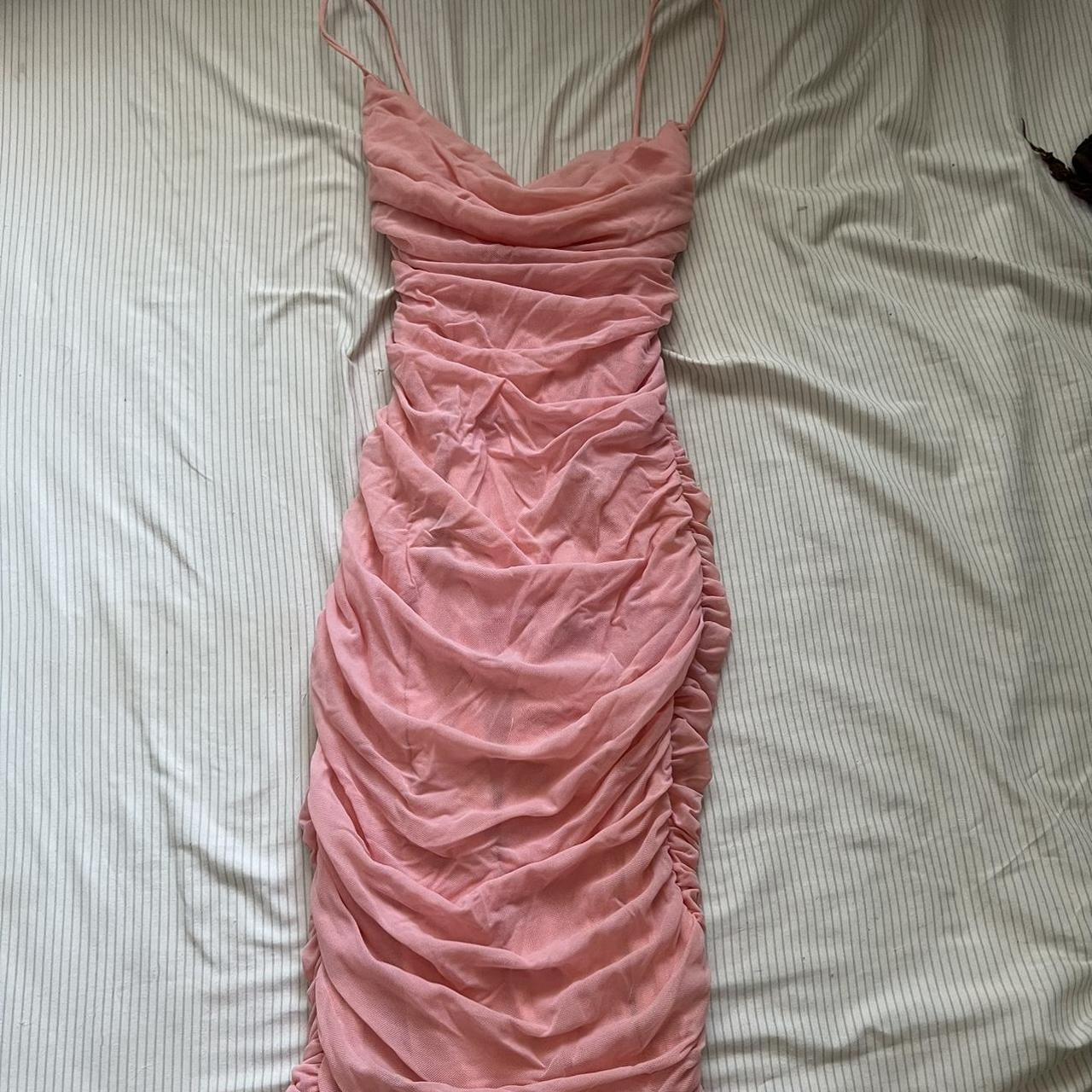 Oh Polly Women's Pink Dress Depop
