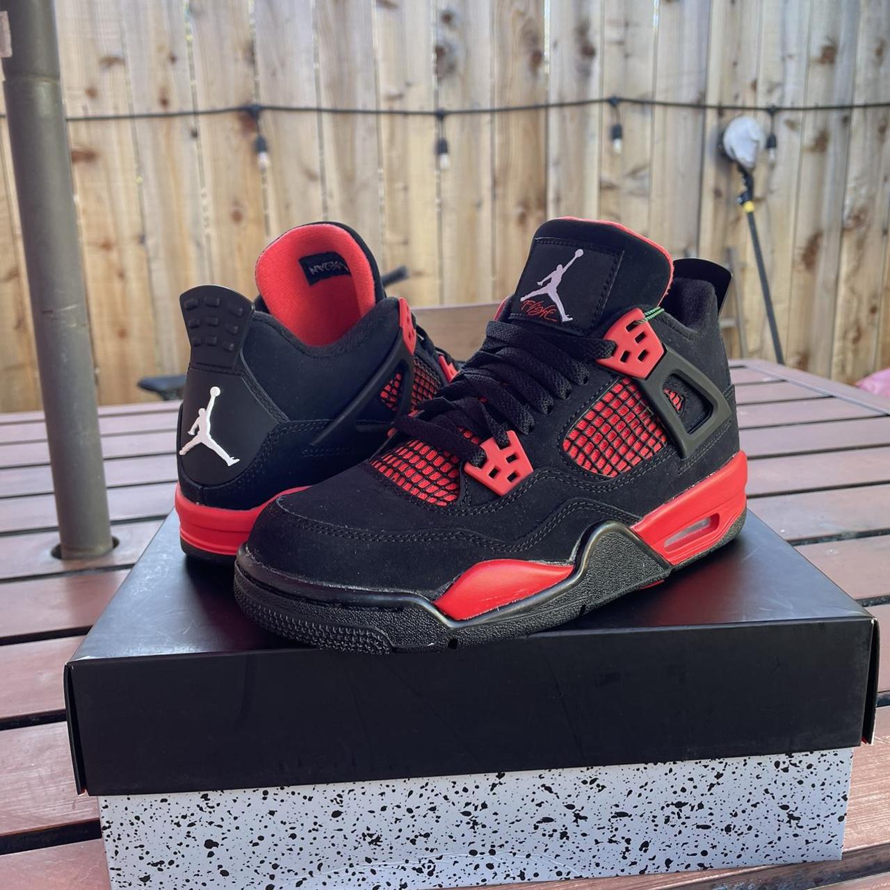 jd red and black jordans