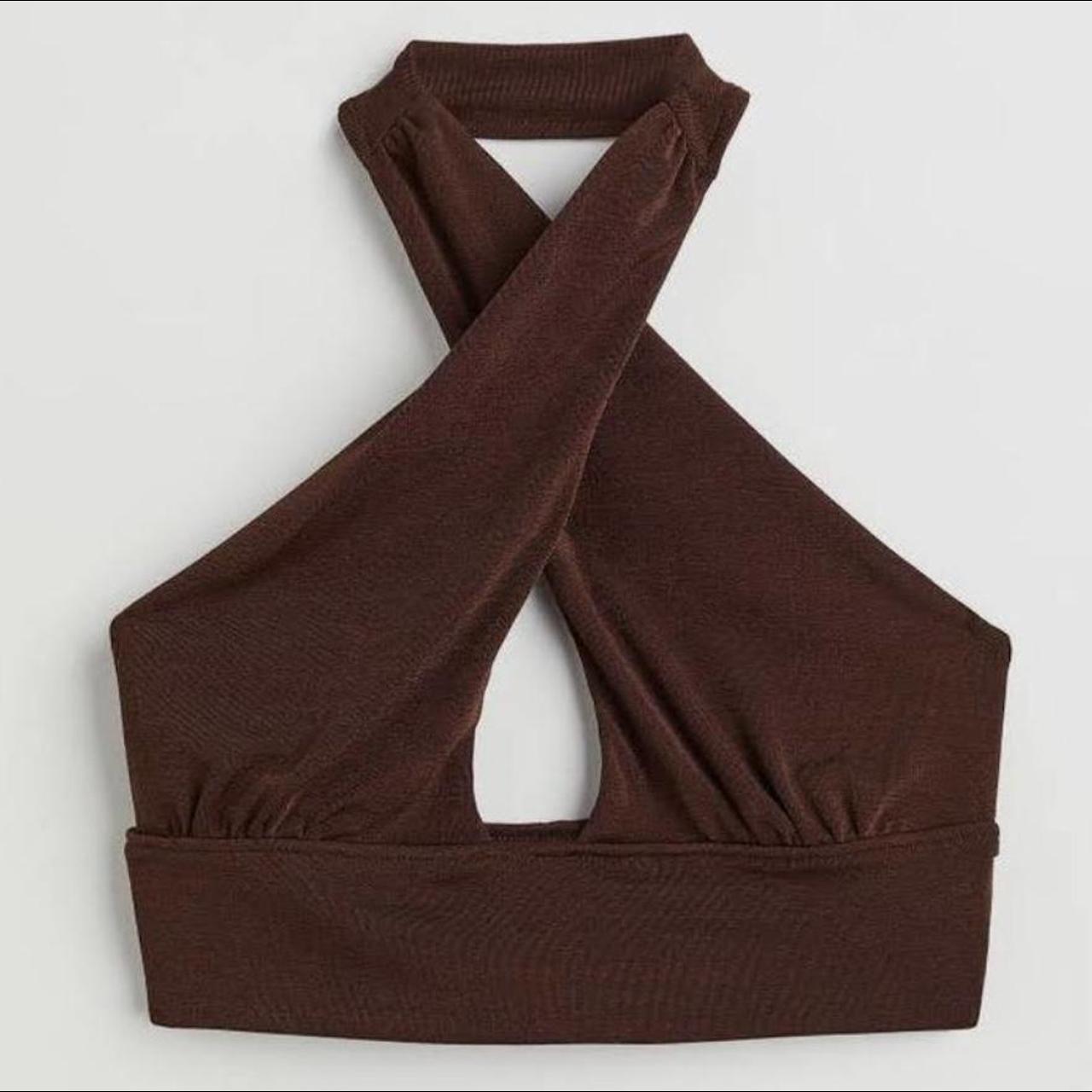 H&M Women's Brown Croptop Depop