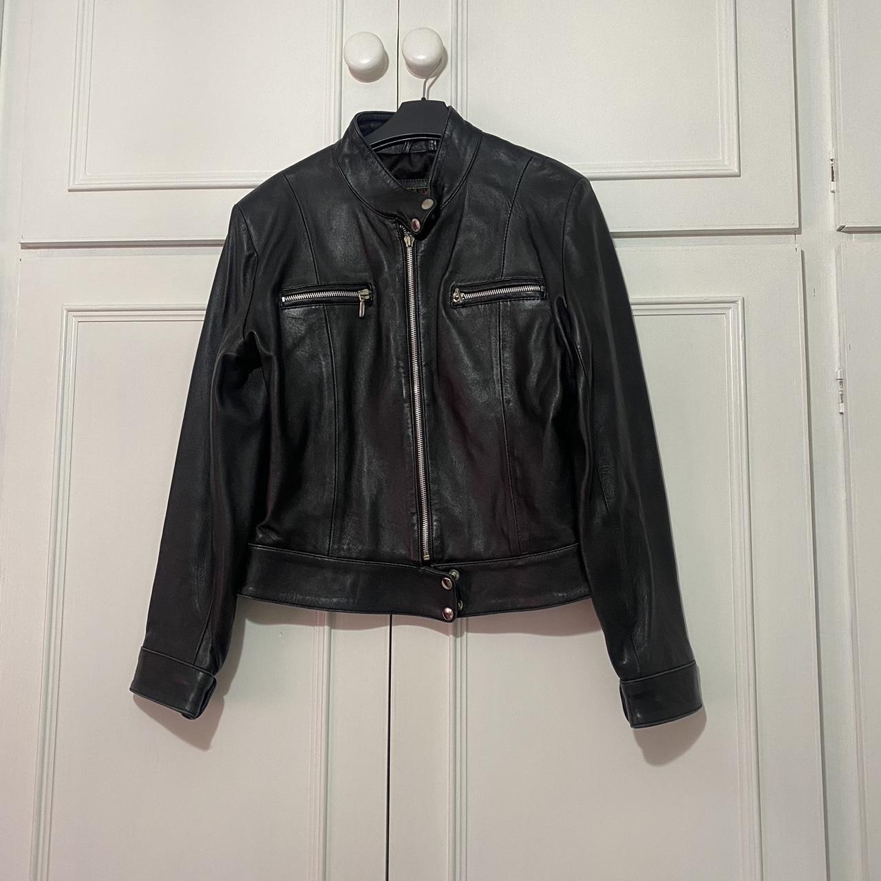 Vintage 2000s leather jacket In great... - Depop