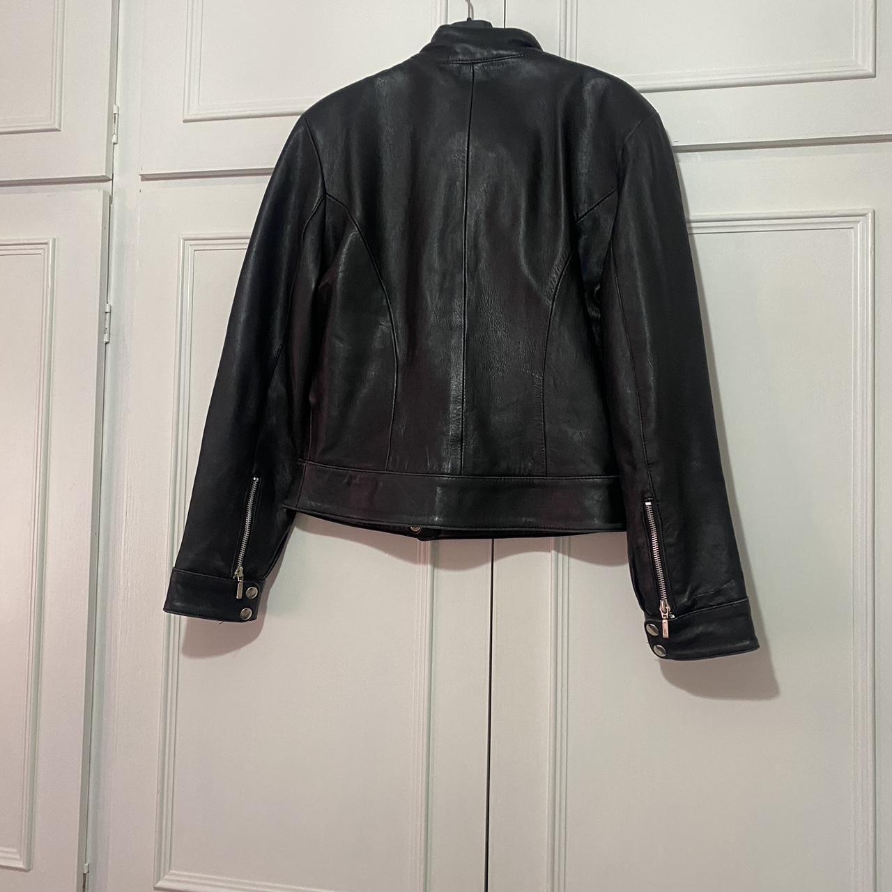 Vintage 2000s leather jacket In great... - Depop