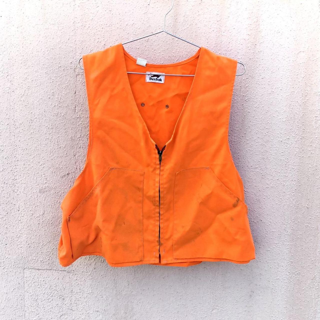 Duxbak brand true vintage orange zip up vest. Depop