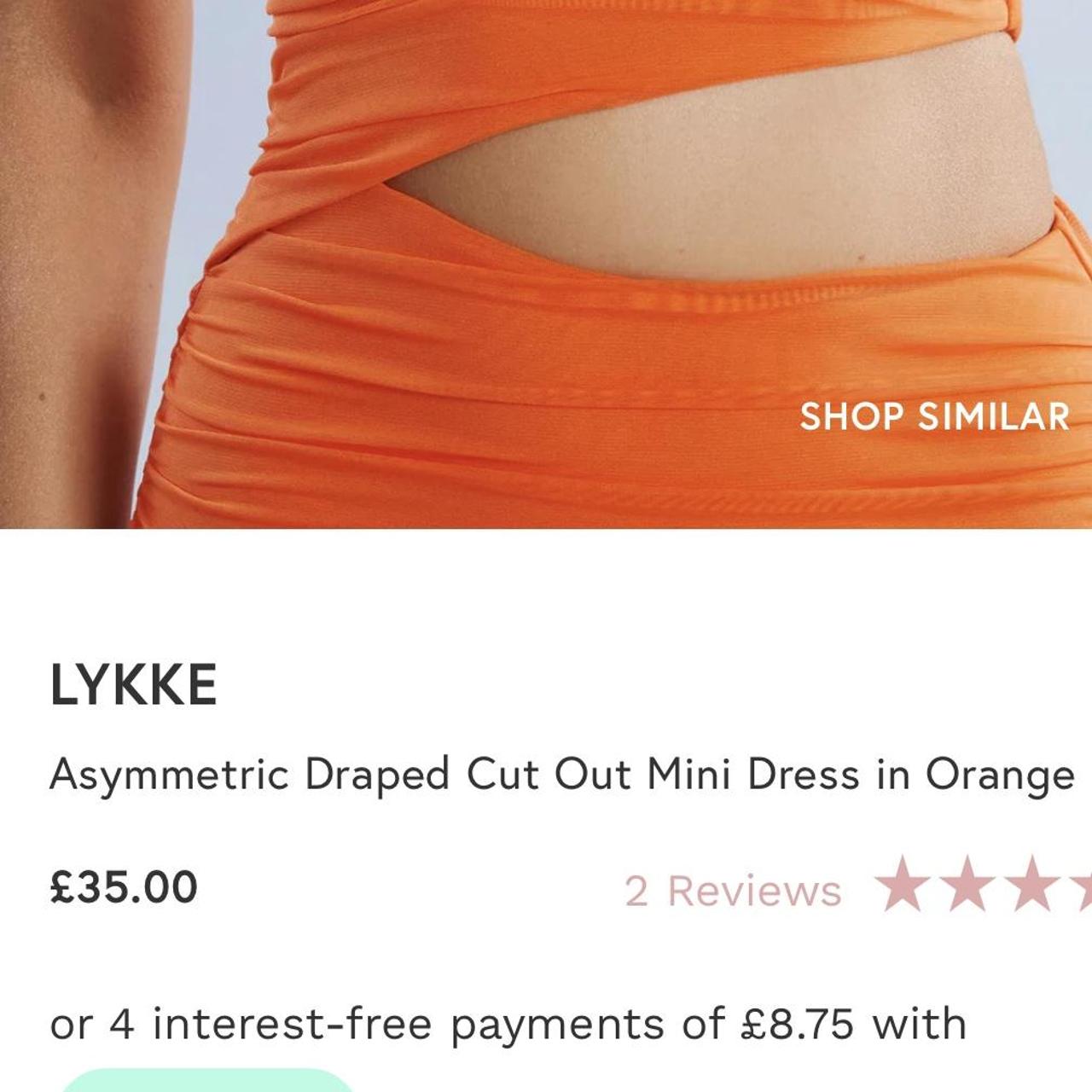 Oh Polly asymmetric draped cut out mini dress in... Depop