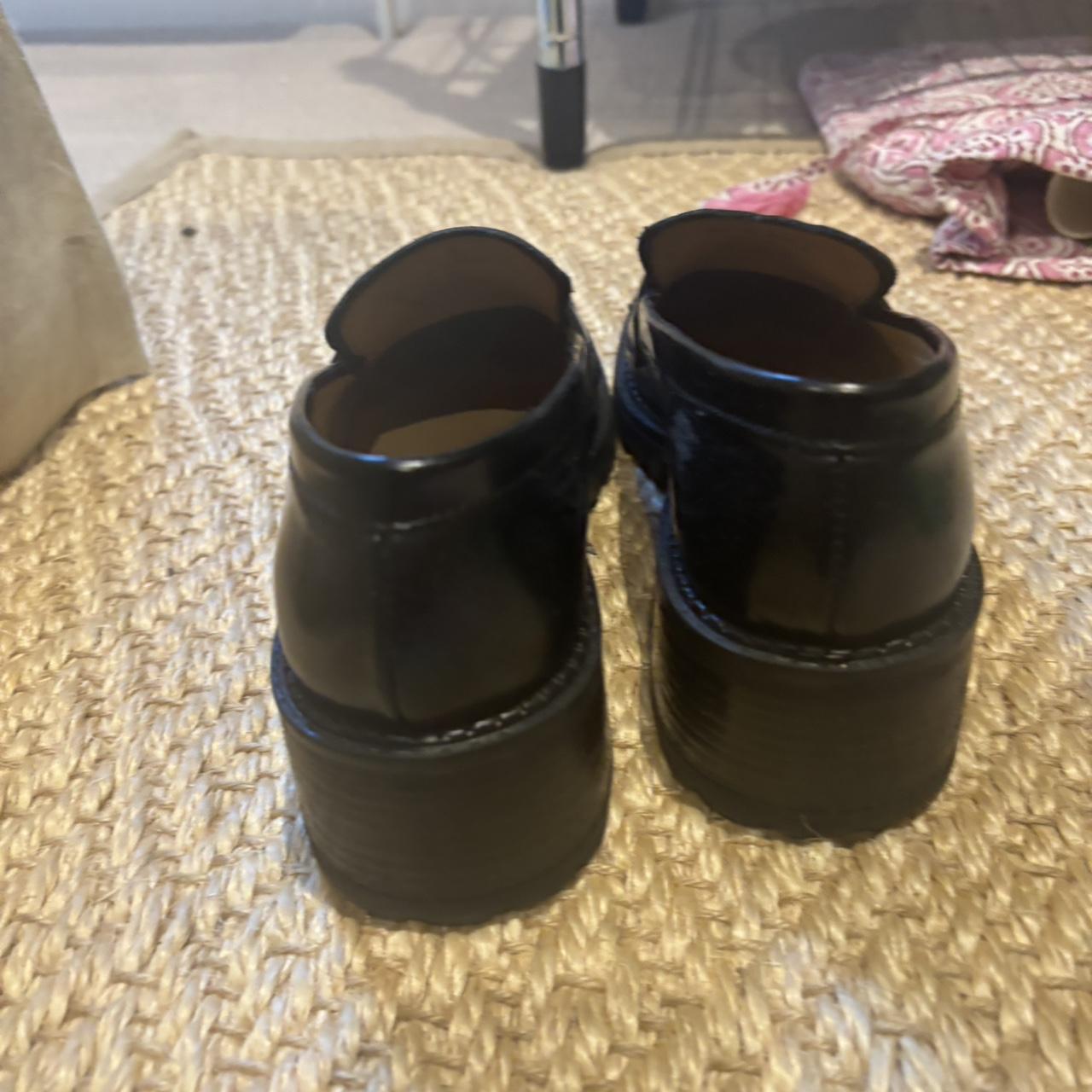 heeled leather penny loafers