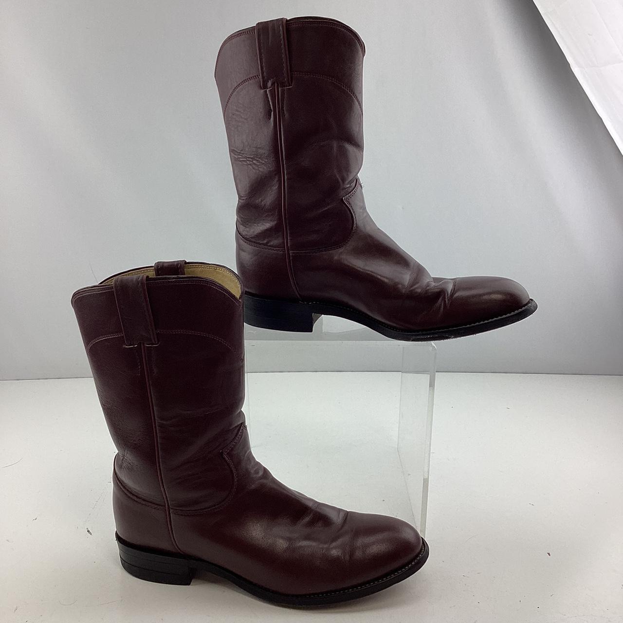 Men's Burgundy Boots Depop