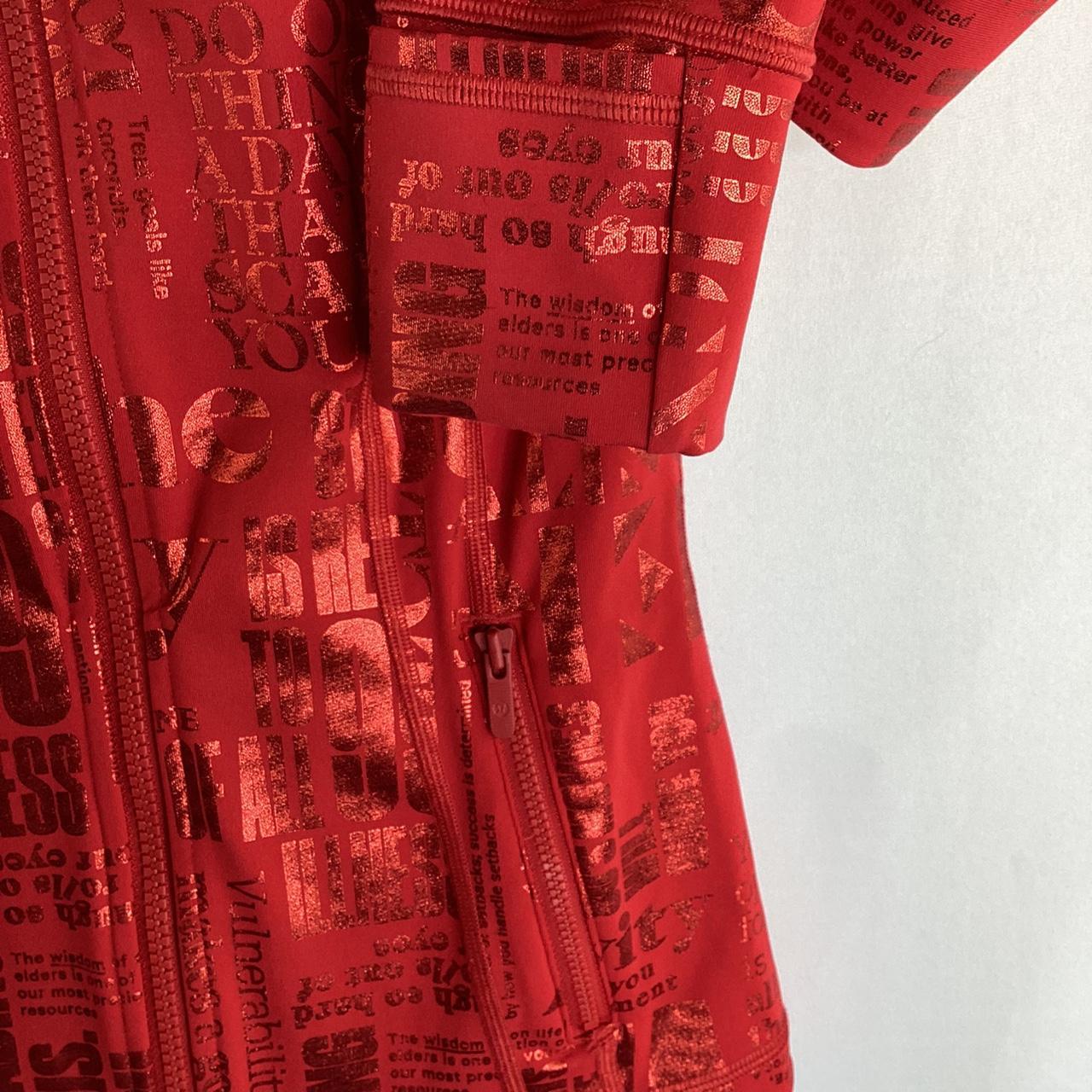 Lululemon Define Red Foil Manifesto Yoga Jacket SZ:4 - Depop