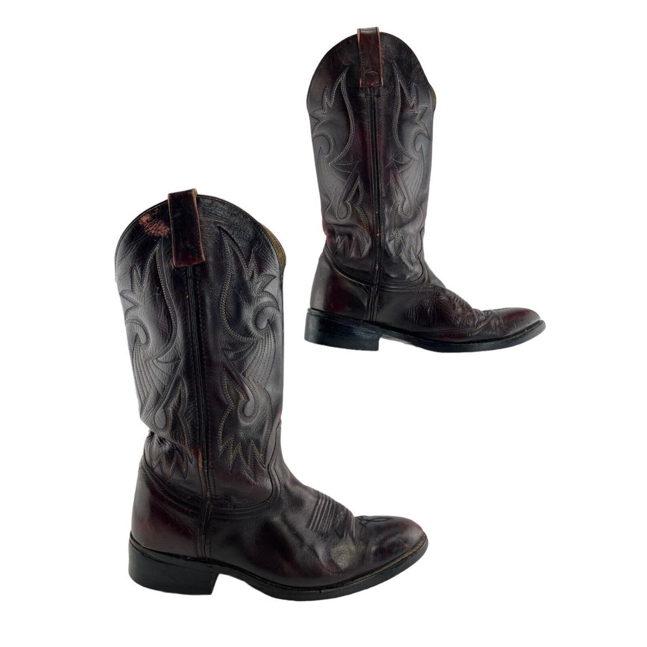 Mens burgundy outlet cowboy boots