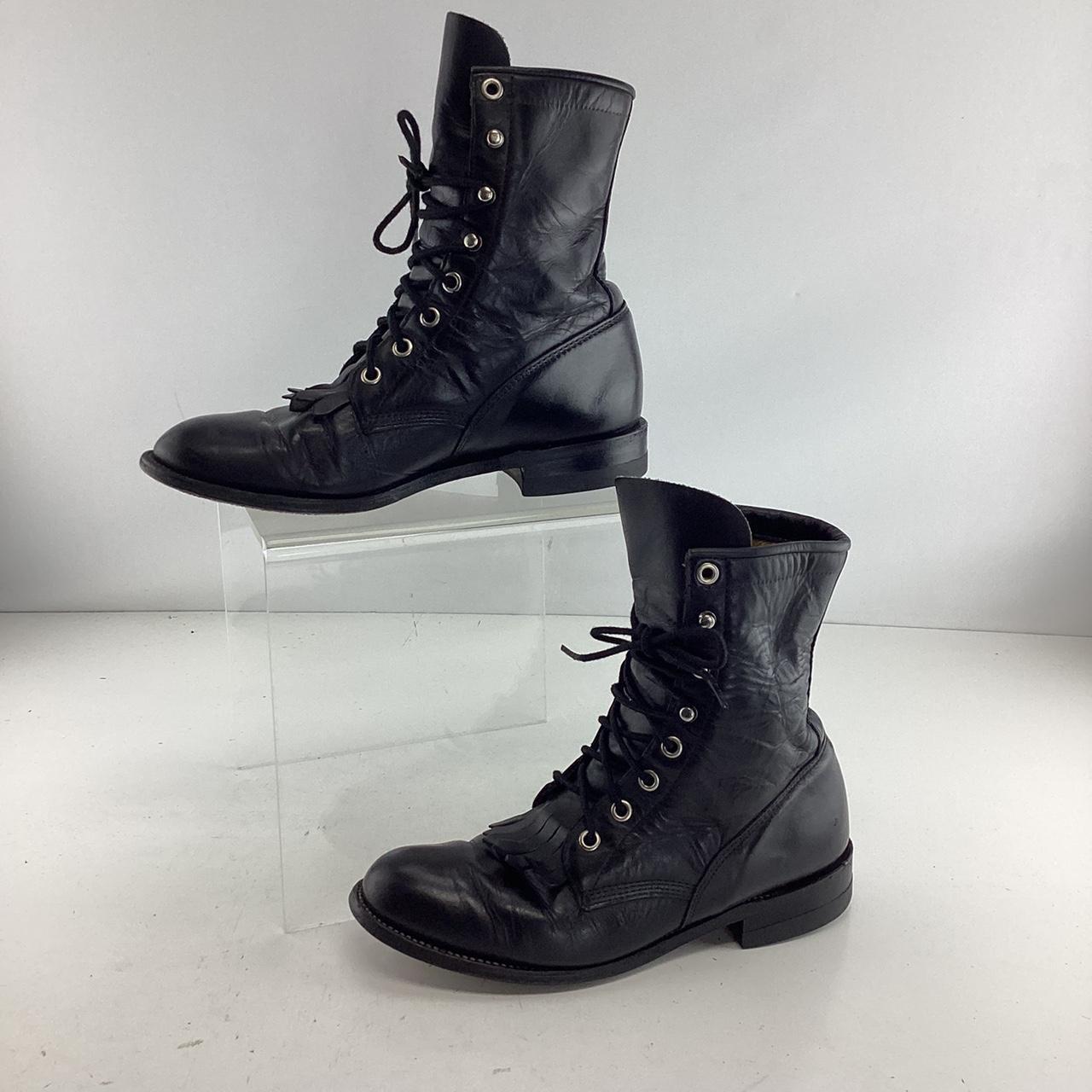 Womens justin lace up hot sale boots