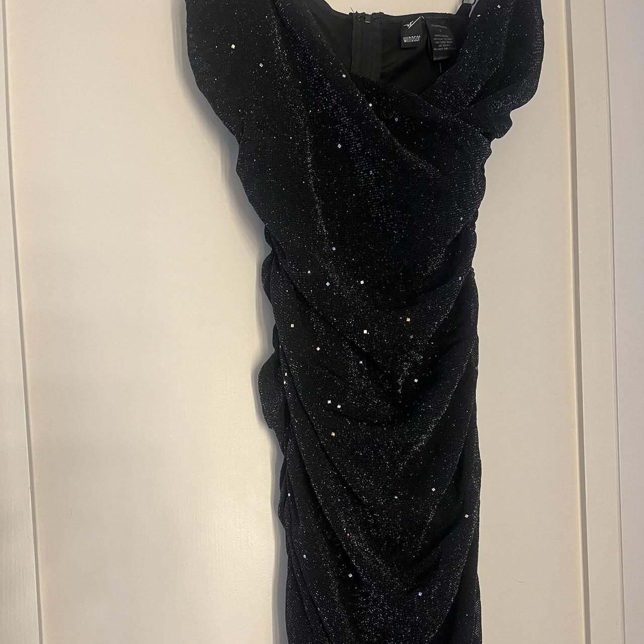 Windsor ️ Glow Getter Glitter Knit Ruched Mini... Depop