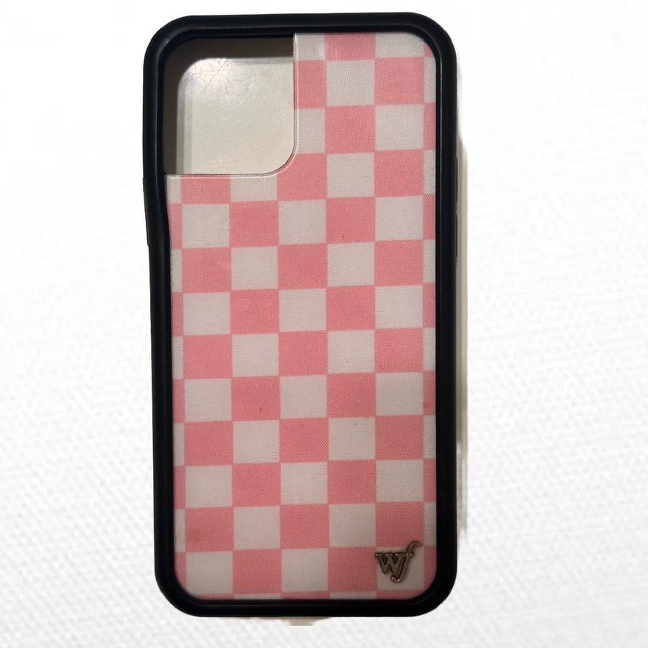 Pink checkered IPhone 11 Pro Wildflower case w/ Depop