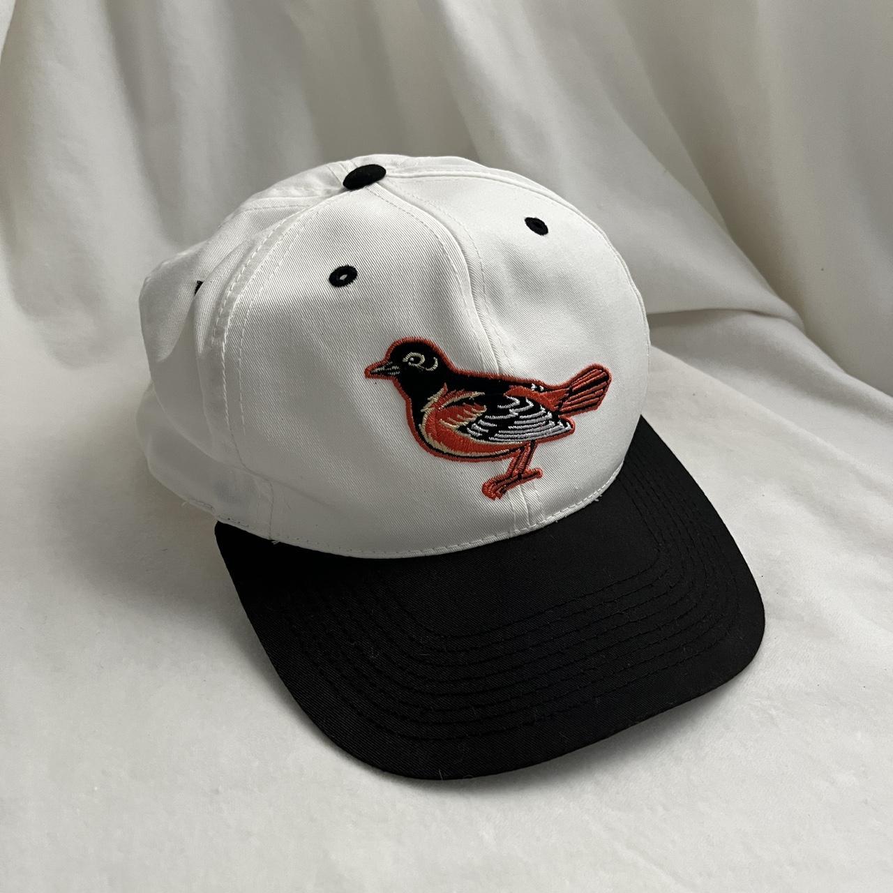 Vintage Baltimore Orioles Bird Snapback White Black... - Depop