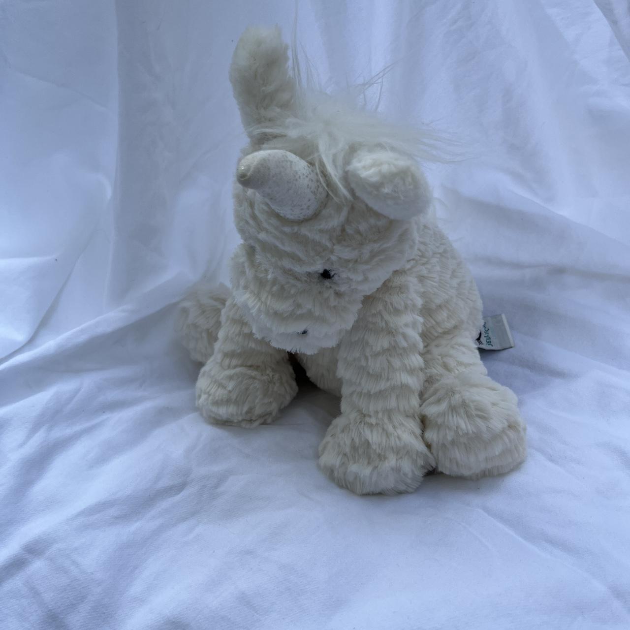 Jellycat London Fuddlewuddle White Sparkle Horn... Depop