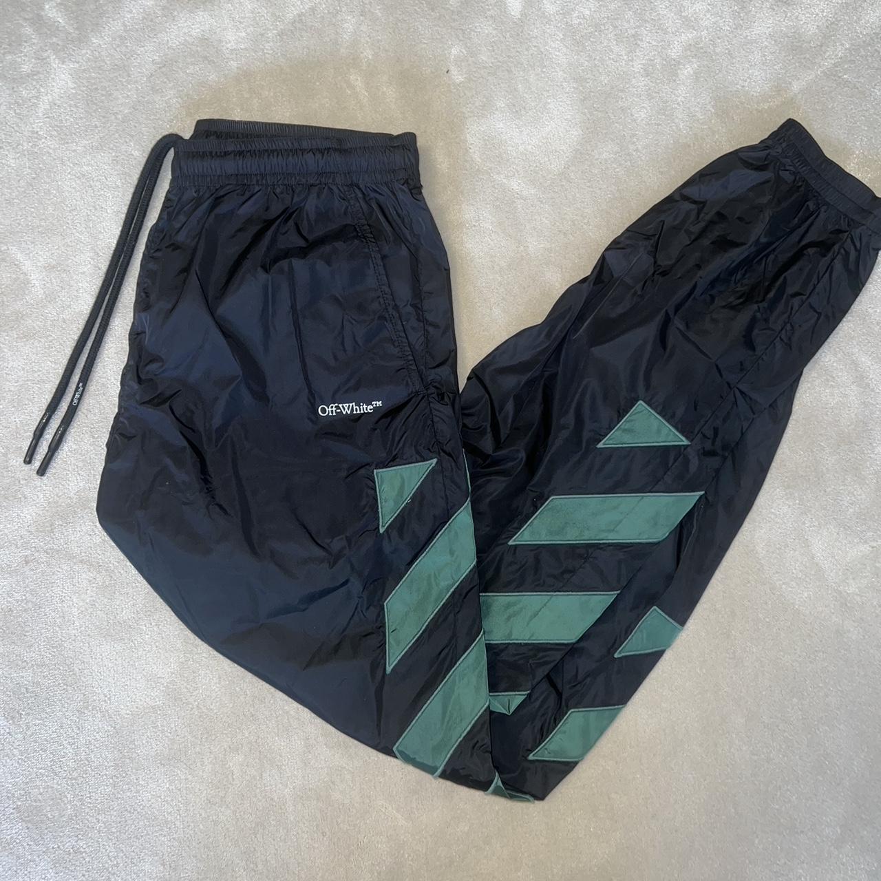 Off White tracksuit joggers Worn once Size S, fit an... - Depop