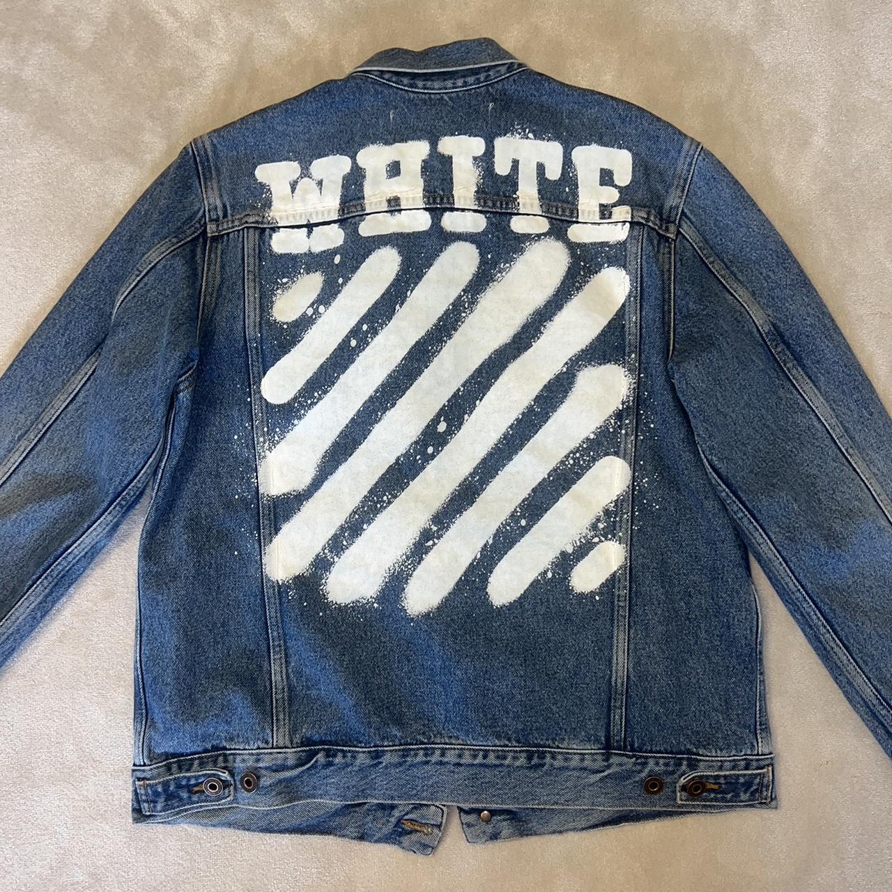 Off White Denim Jacket Worn a few times and is in... - Depop