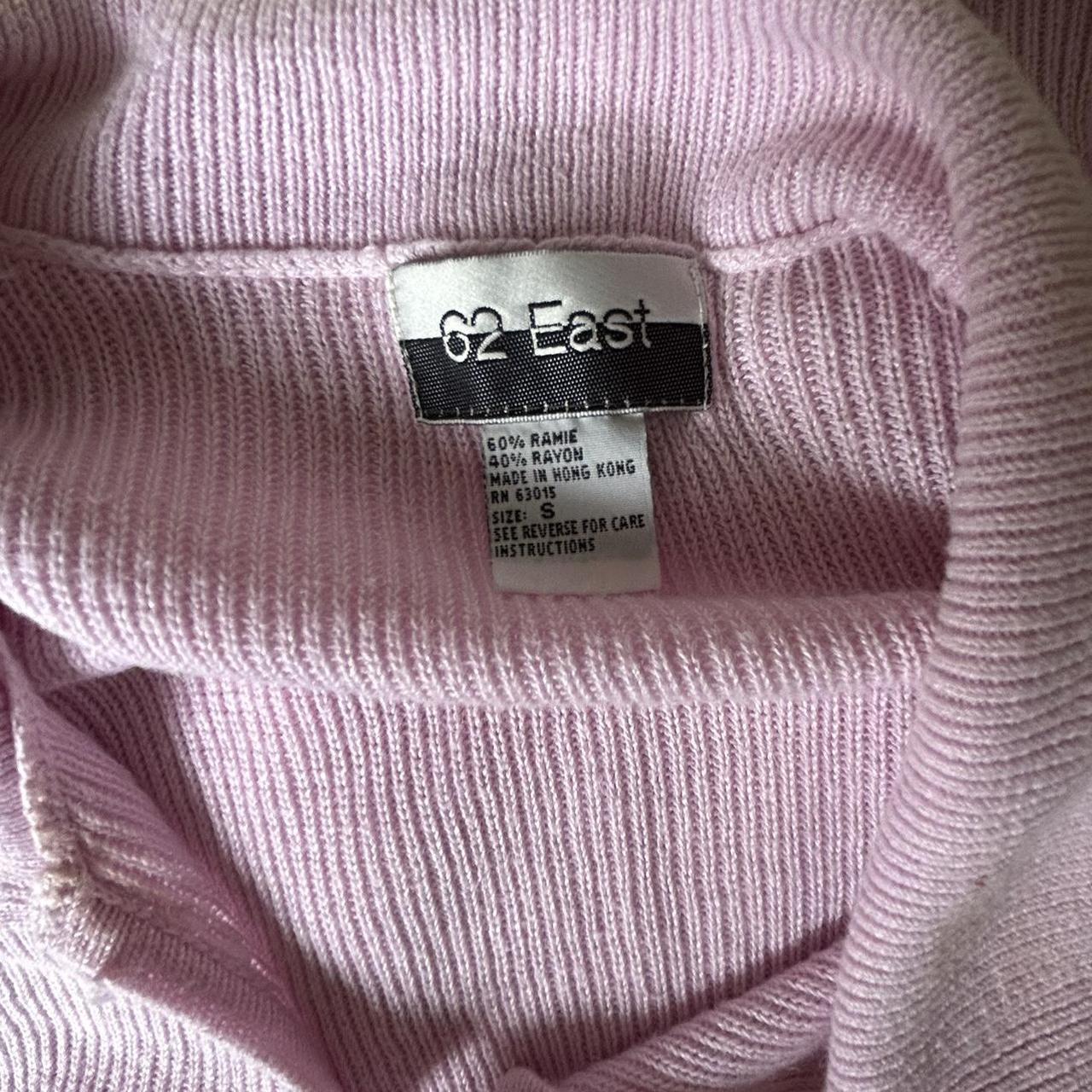 Dainty 90s cottage core baby pink knit button down... - Depop