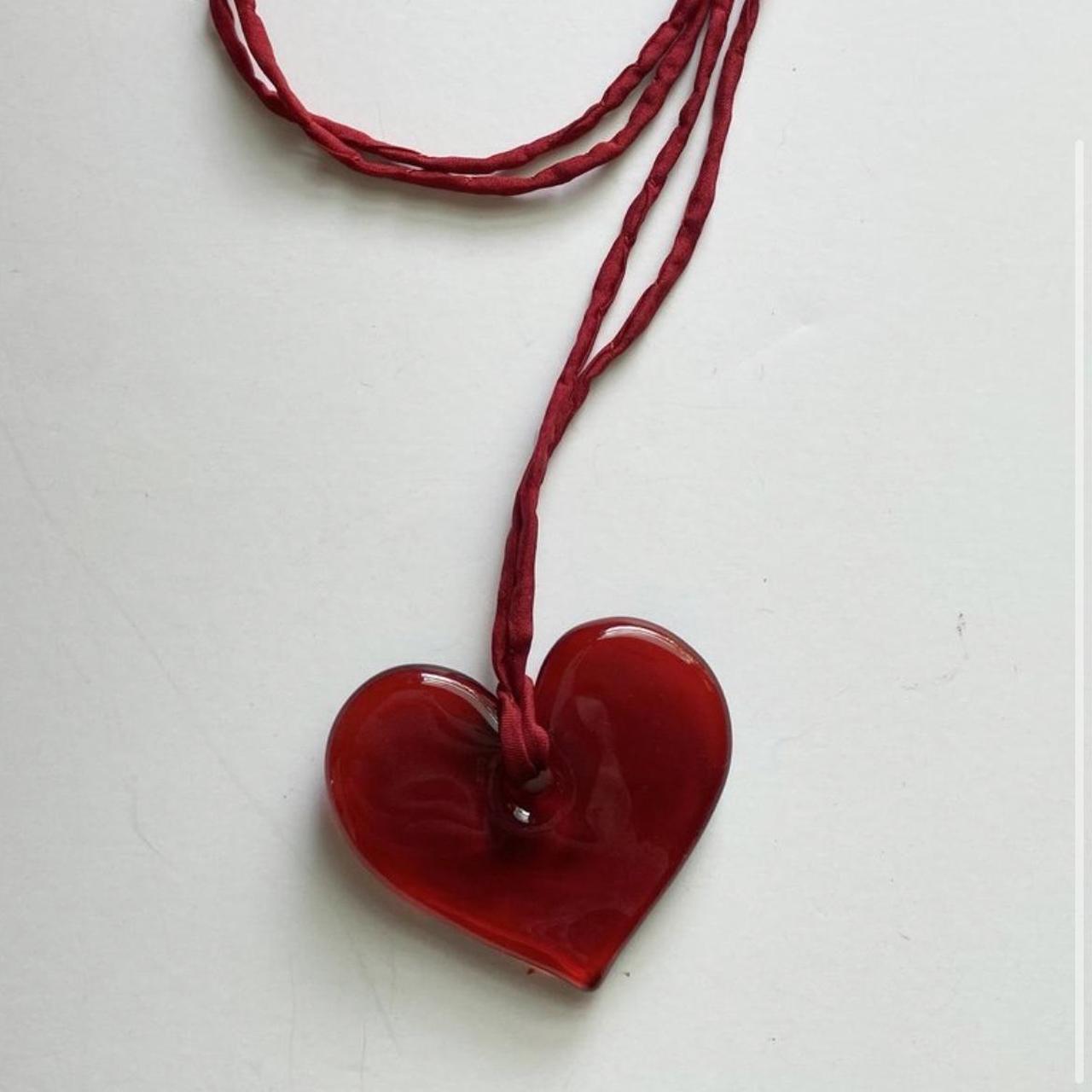 brooke callahan red xl heart pendant! measures 2”... - Depop