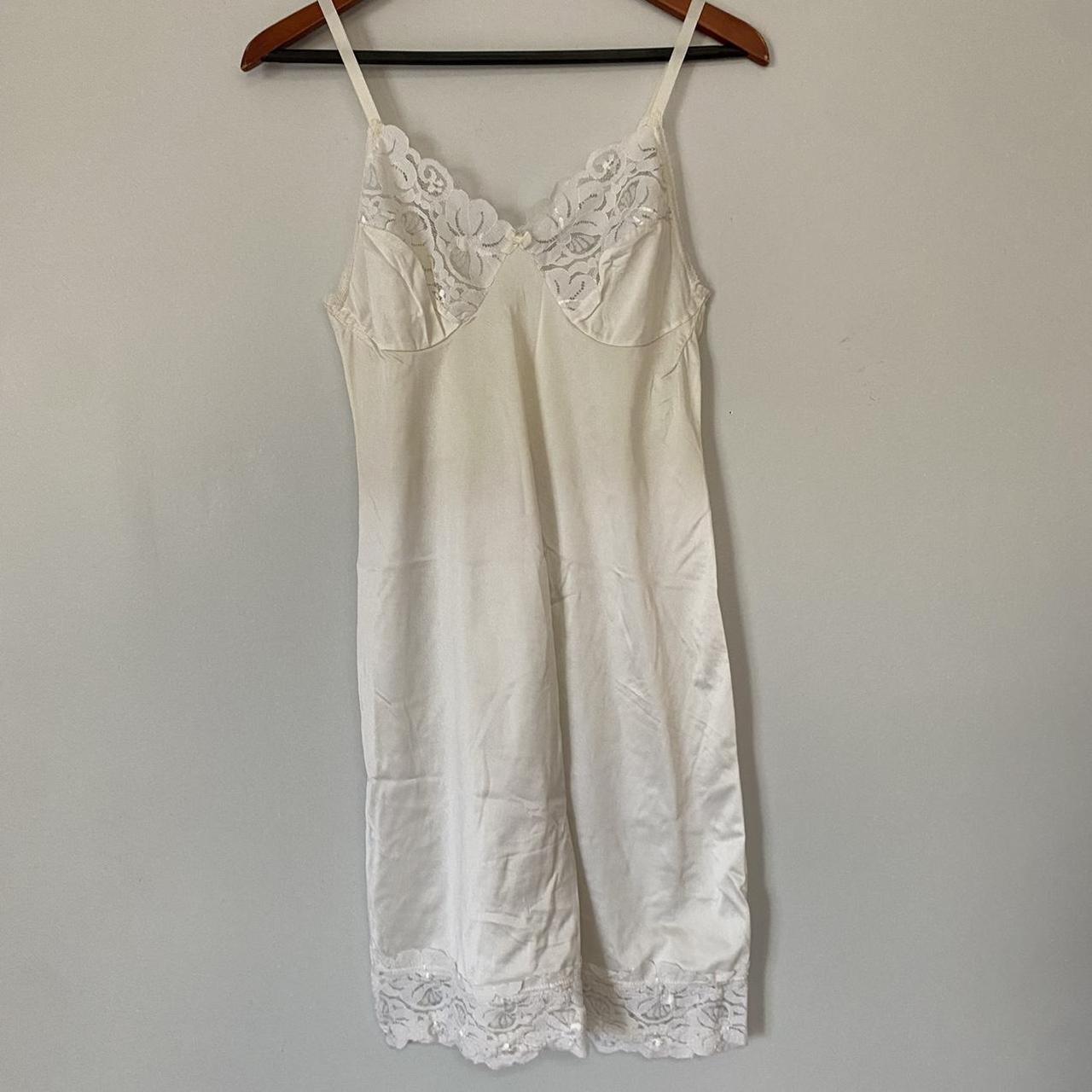 Coquette Fairy Dress Vintage Y2K white mini slip... - Depop