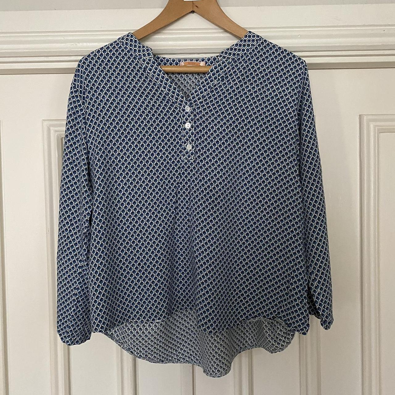 Women's Blue And Black Blouse 