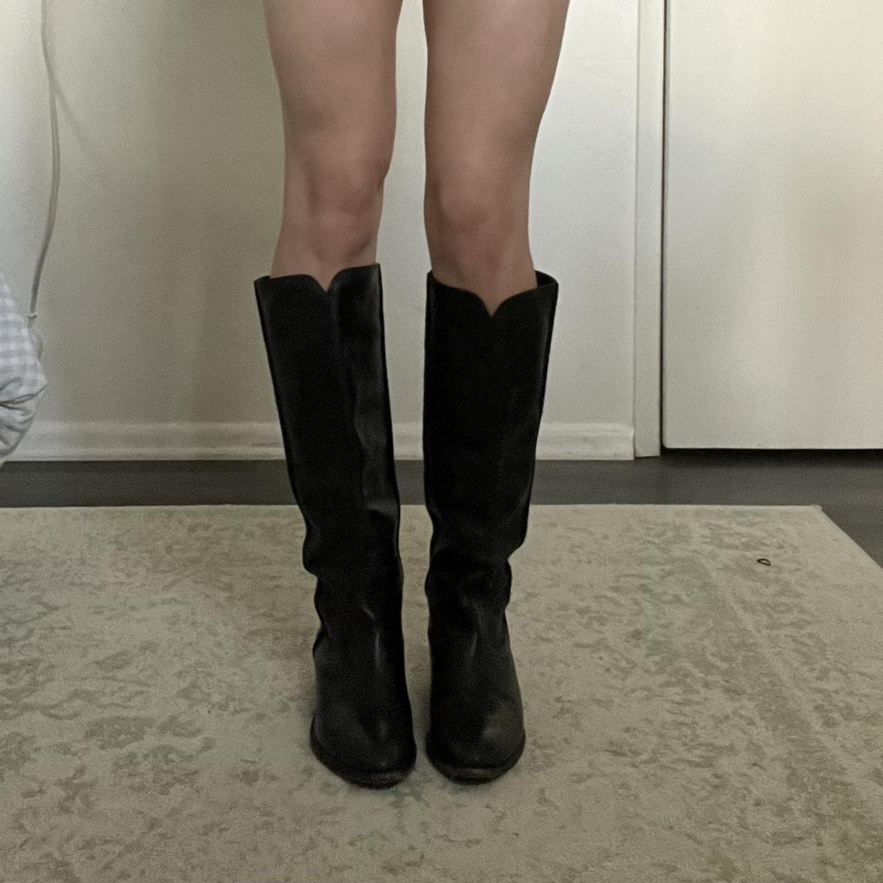 frye black knee high boots