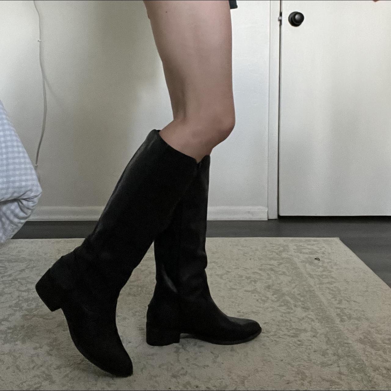 frye black knee high boots