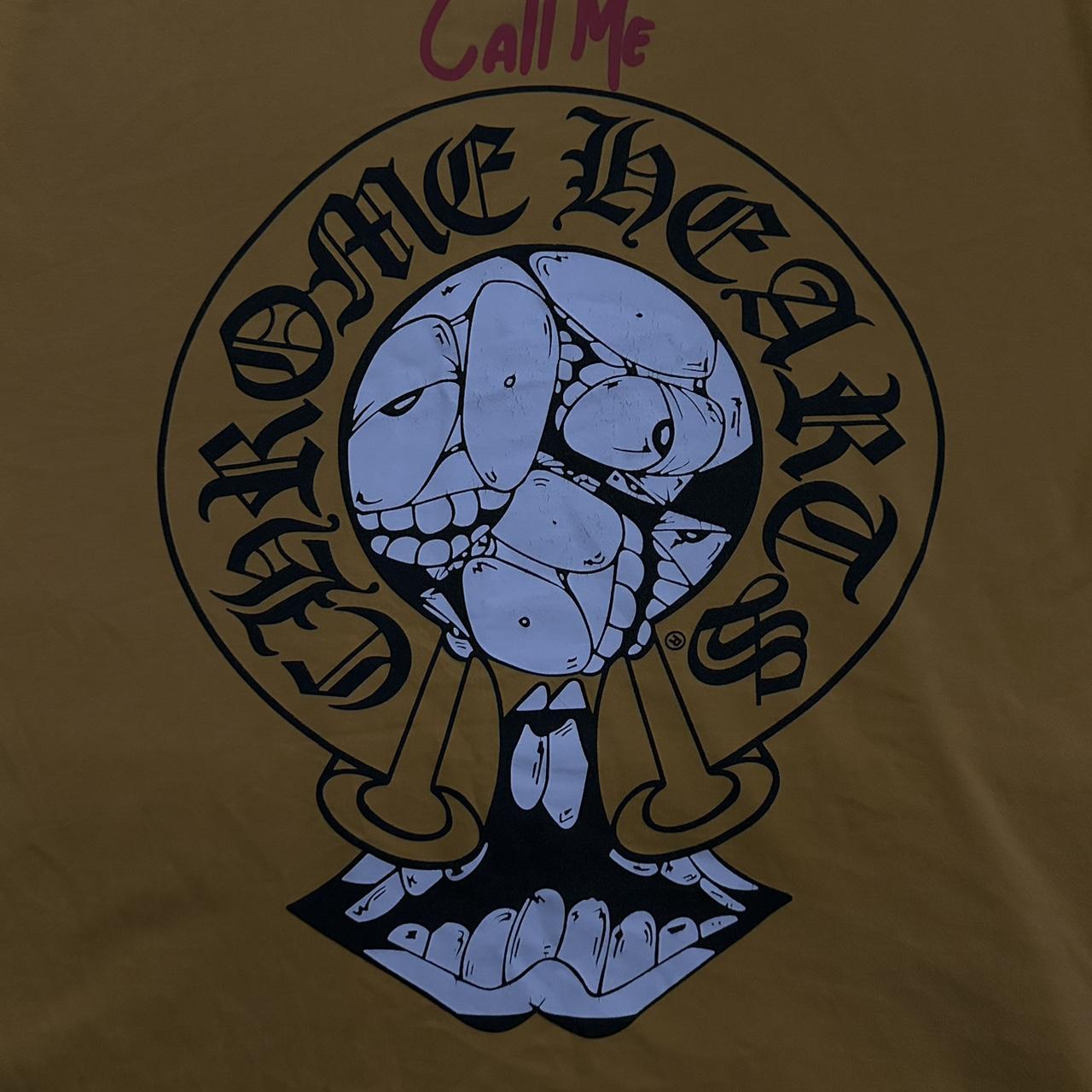 CHROME HEARTS MATTY BOY CALL ME YELLOW TEE 100% | Depop