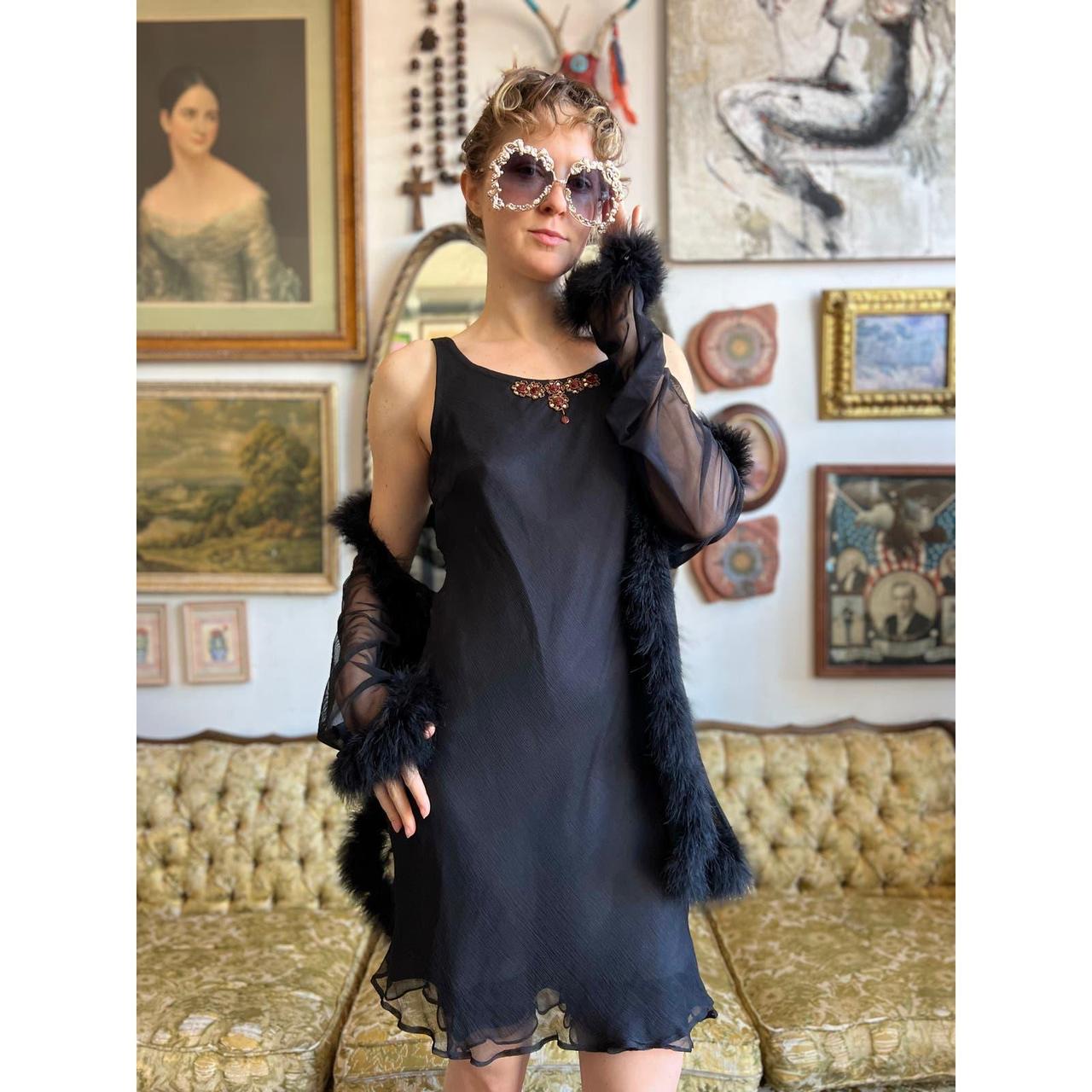 Vintage Silk Black Dress by Robbie Bee