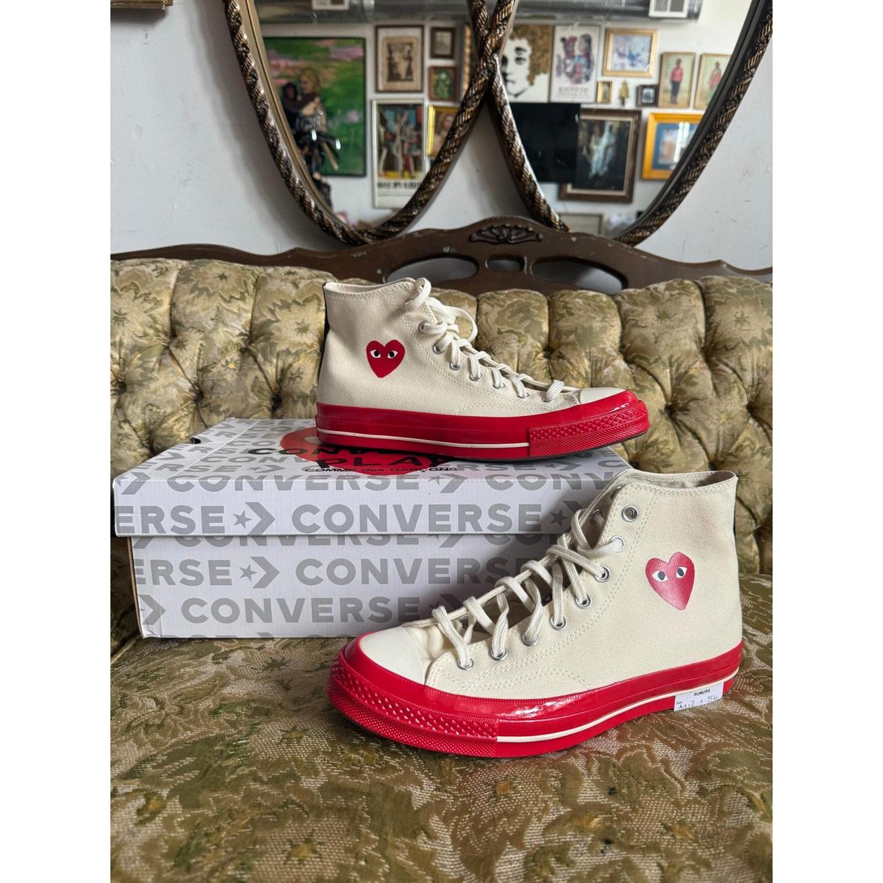 CDG Play x Converse High Top Size Mens 12 Size Depop