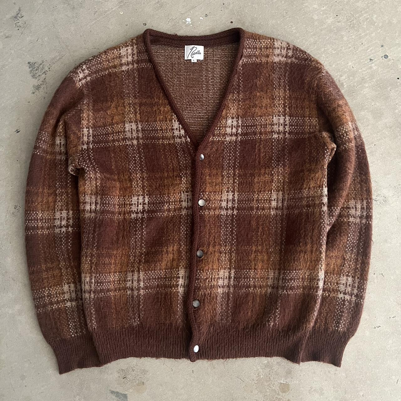 新作の予約販売も。 TTTMSW gradation mohair cardigan brown L - トップス