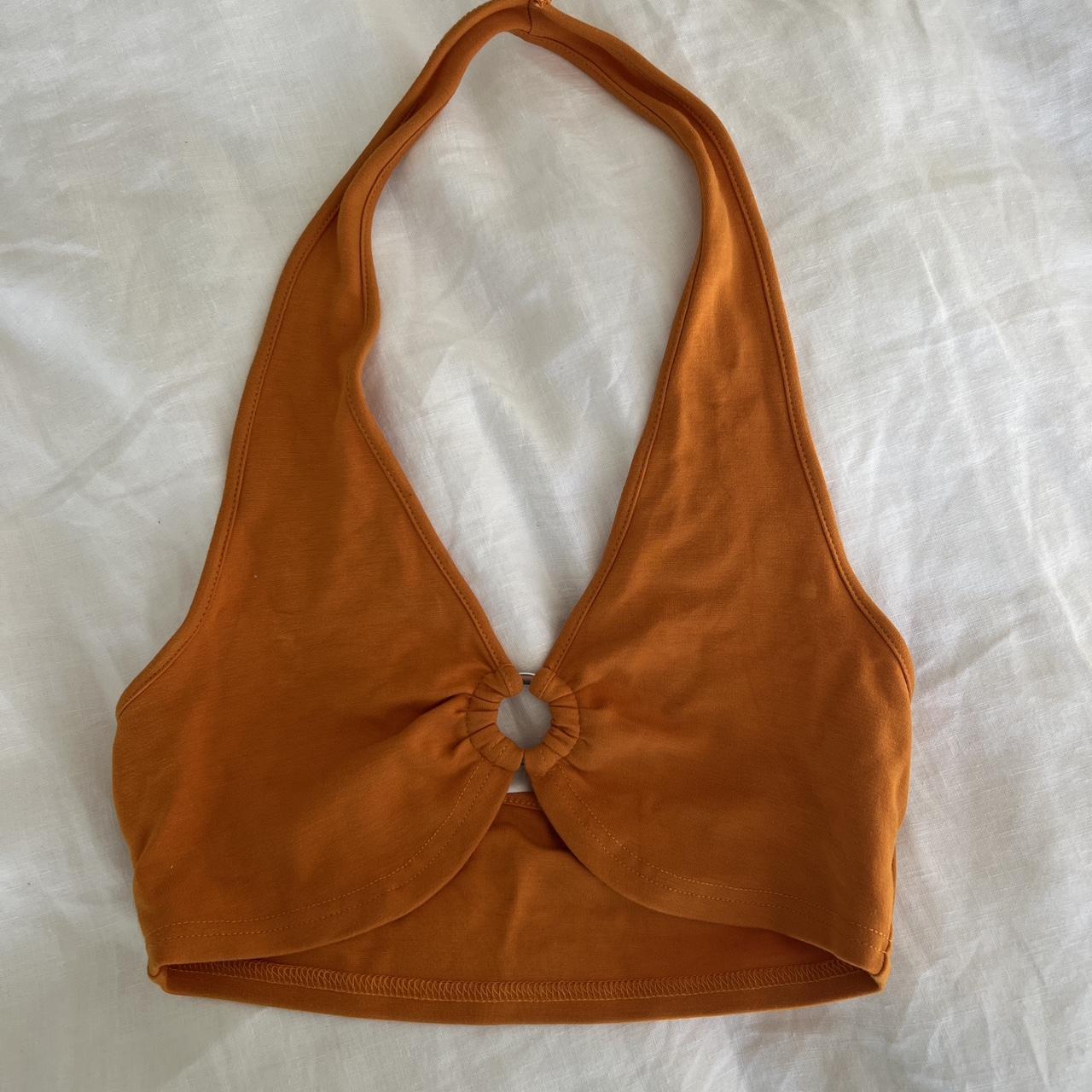 Glassons Orange Halter Crop Size 6 Depop 1386