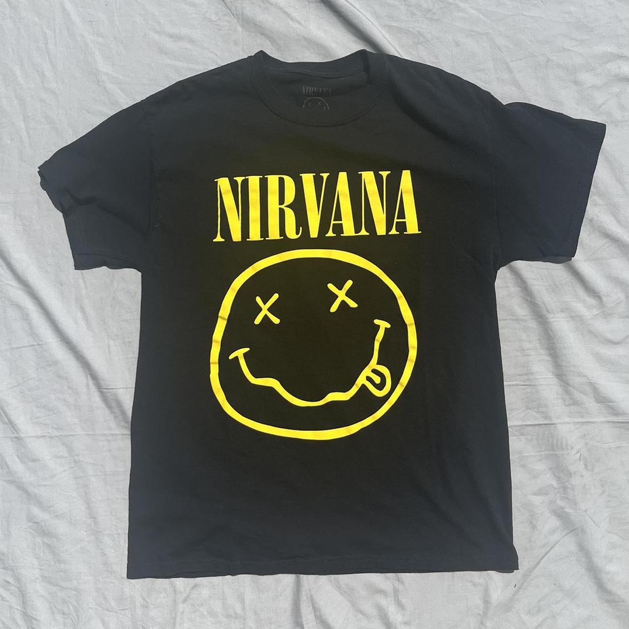 Classic black nirvana t shirt, y2k, vintage,...