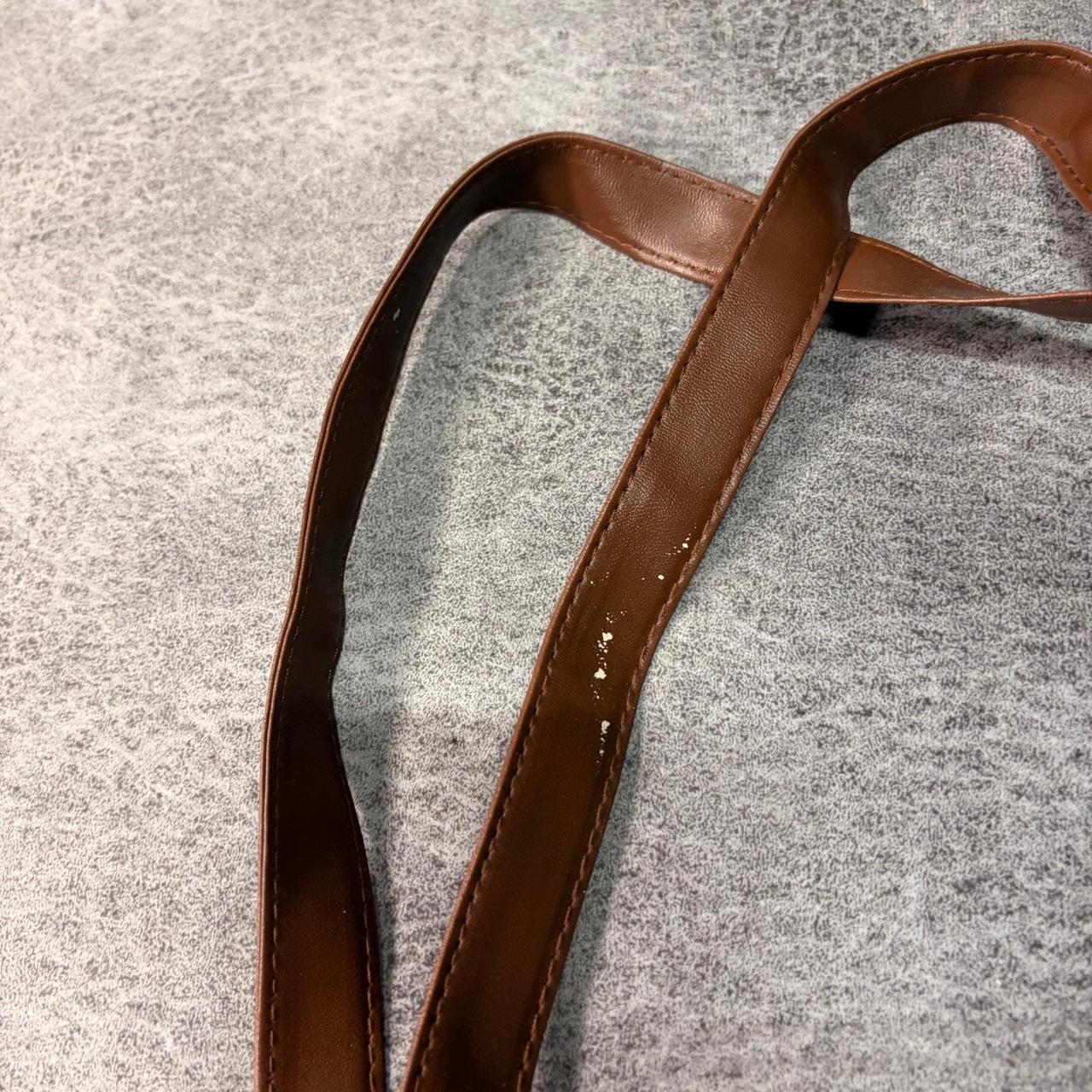 Women's Bag - Brown – Brown Patchwork Panel Shoul… - image 4