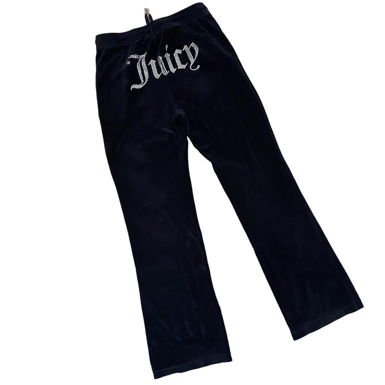juicy couture black velour tracksuit bottoms