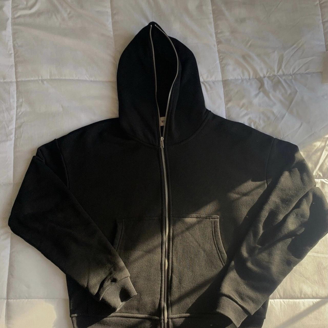 Ruben Kone Black Zip Up Hoodie Such a beautiful cut... - Depop