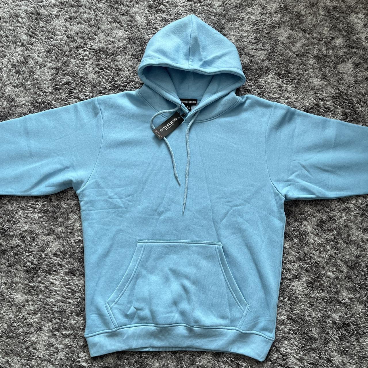Pretty Little Thing Baby Blue Oversized Sweat Depop