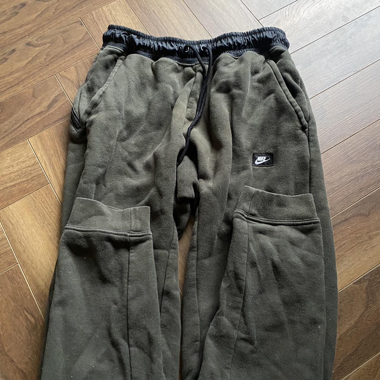 Nike Men's Green and Khaki Joggerstracksuits Depop