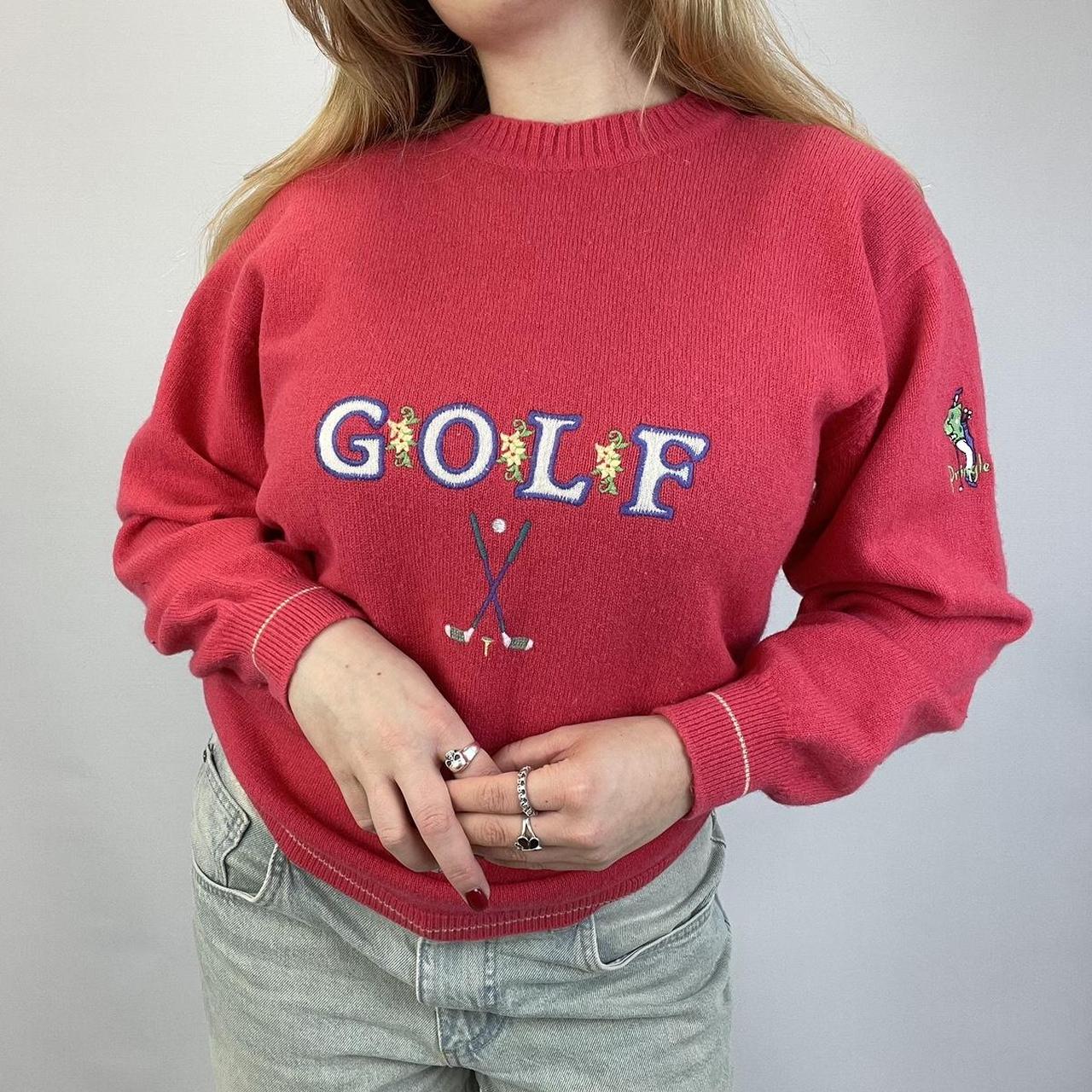 80s Pringle true vintage knit sweater golf design