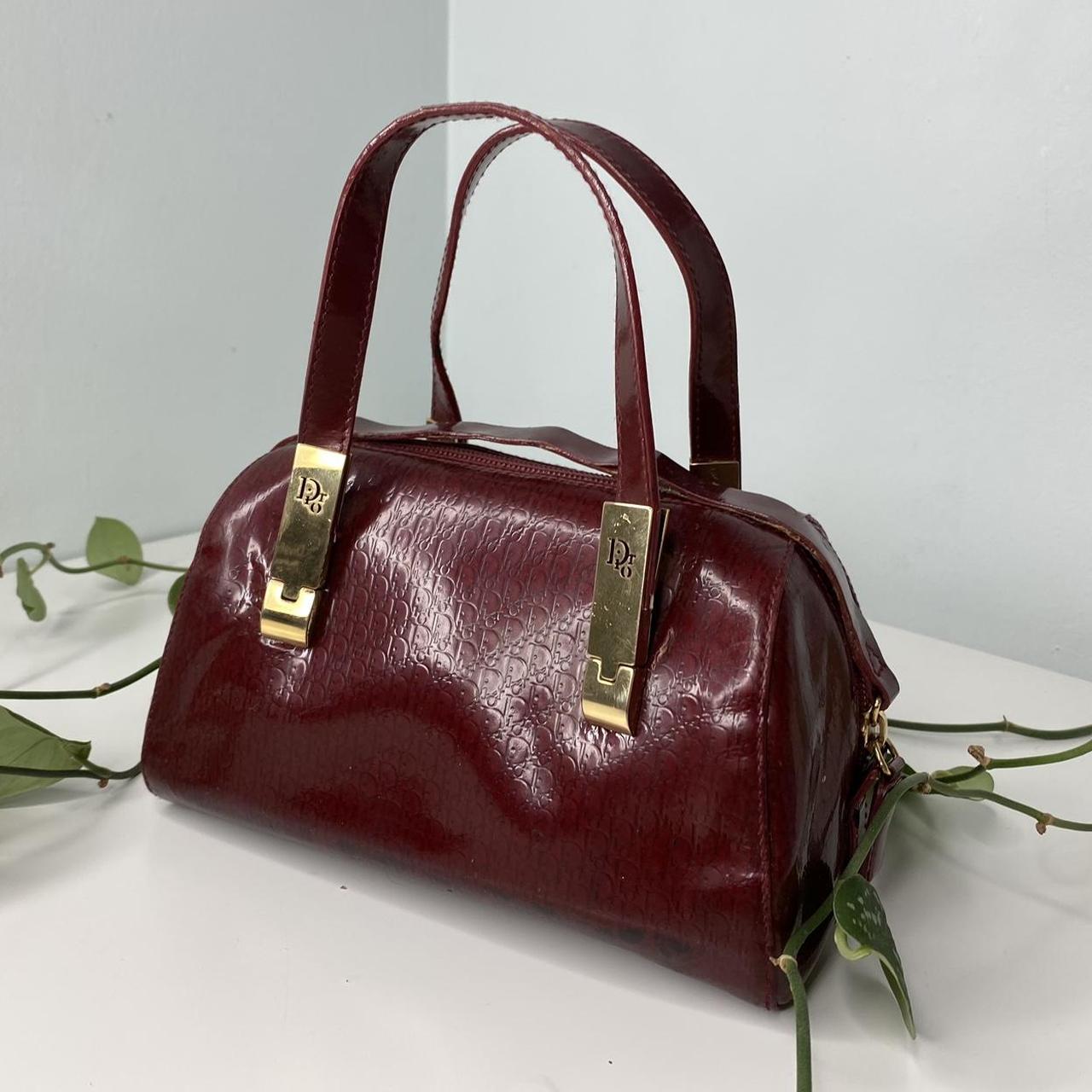 Mini Dior Vintage maroon Boston bag one of the Depop