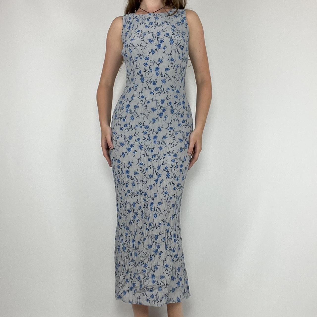 the prettiest 90s vintage grey and blue dainty... Depop