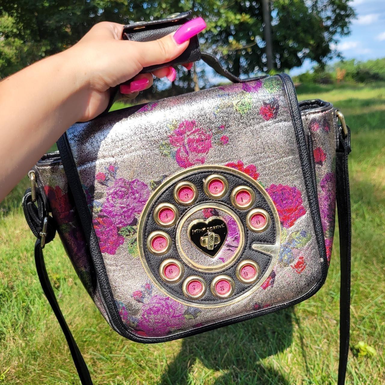 Betsey Johnson Kitsch Phone Crossbody Bag Purse Wall Phone Barbie Pink GIFT  NWT | eBay