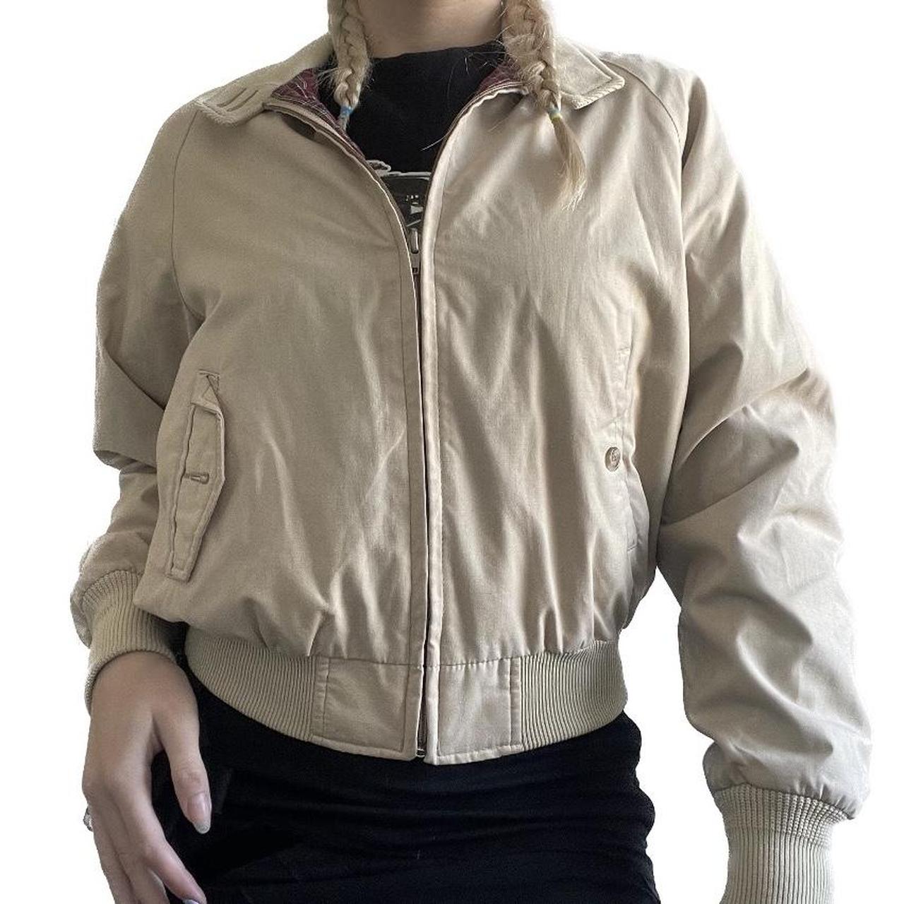 Cute cream bomber jacket ⭐️⭐️I In great condition and... Depop