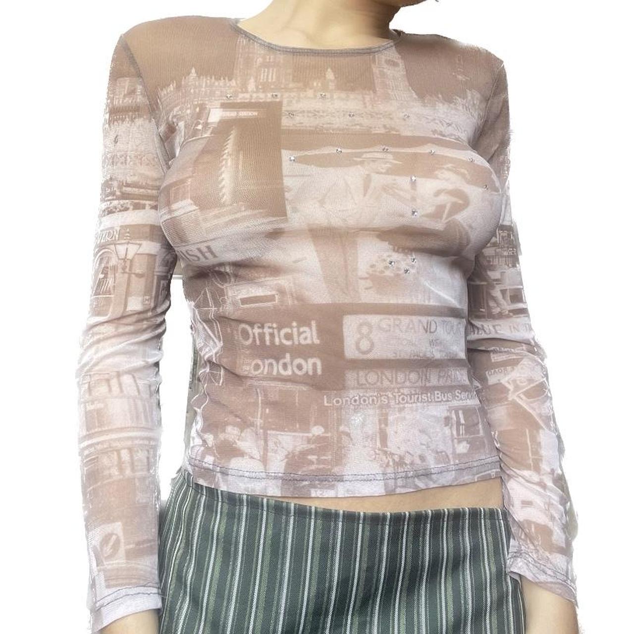 Vintage sheer London print baby t 💒 In great... Depop