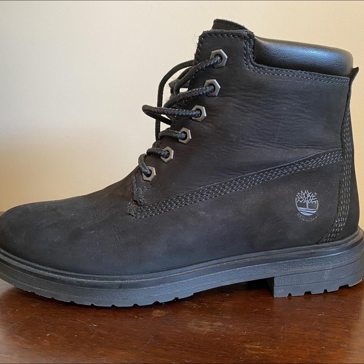 Black timberlands on sale size 5.5