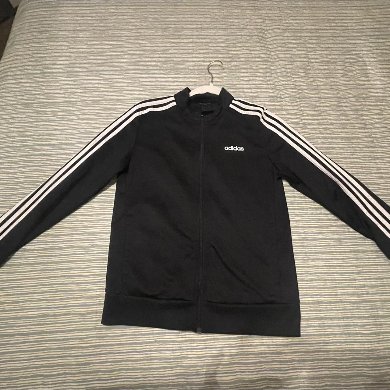 Adidas Women's Black and White Jacket | Depop