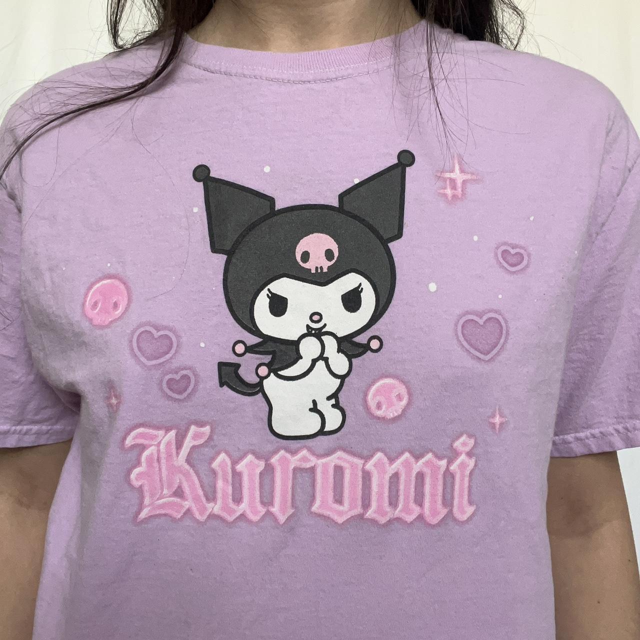 the most adorable Kuromi shirt! a cute lilac color -... - Depop