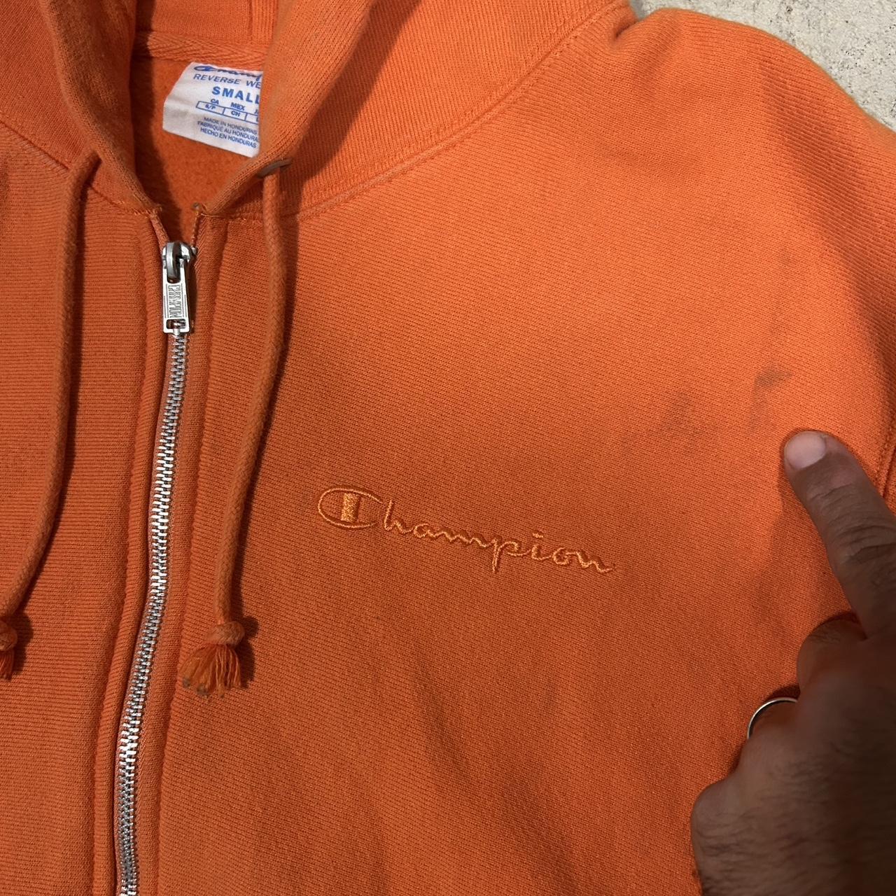 Champion Men's Hoodie - Orange - S – Orange Champ… - image 2