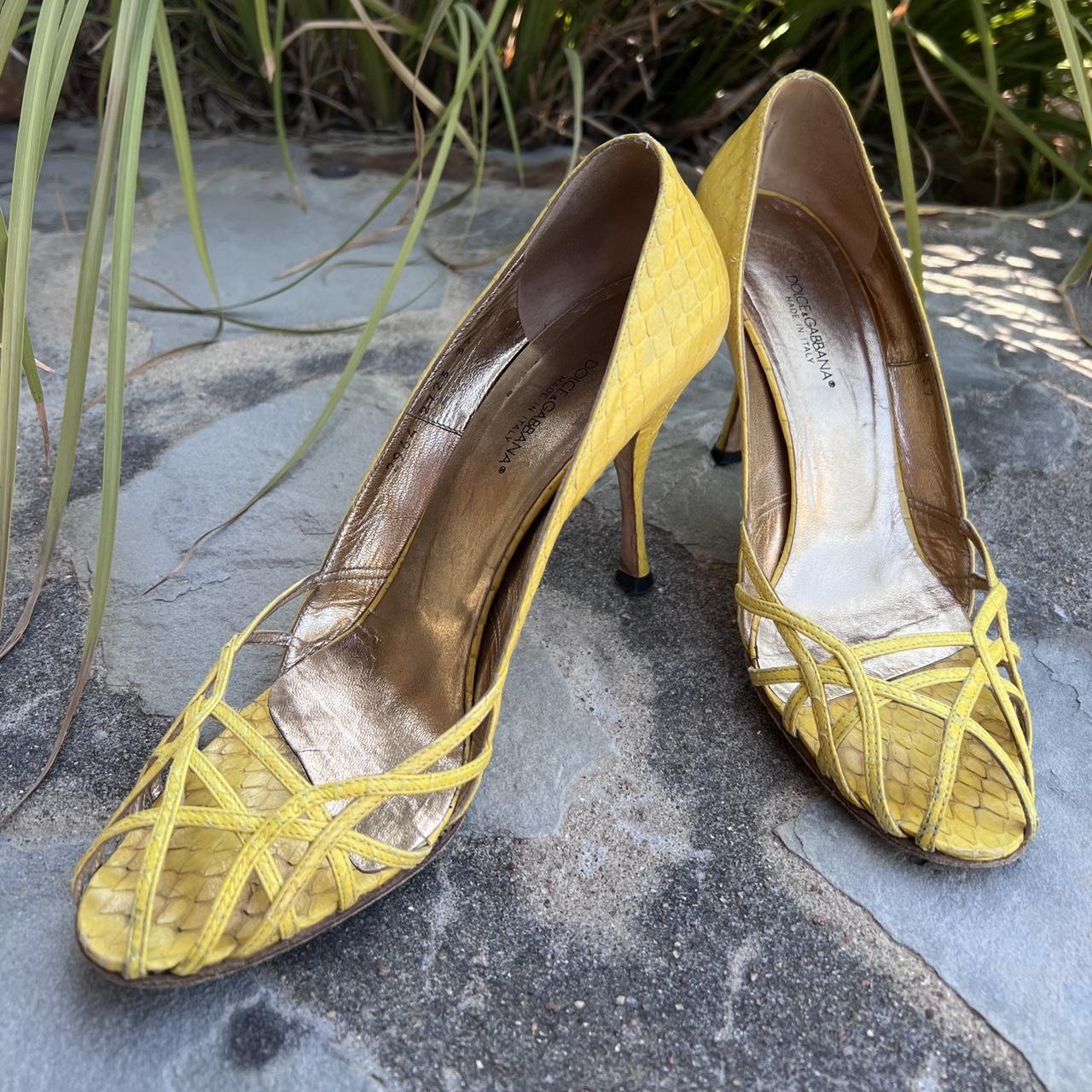 dolce & gabbana yellow shoes