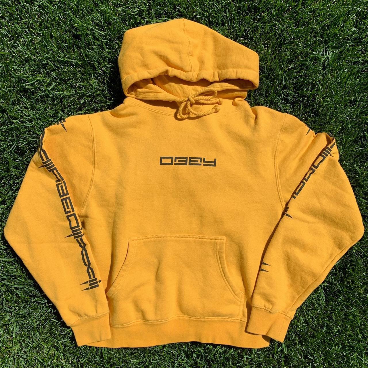 Obey Hoodie ★☆ ★ ⁂ ☆ Size medium Yellow Obey... Depop
